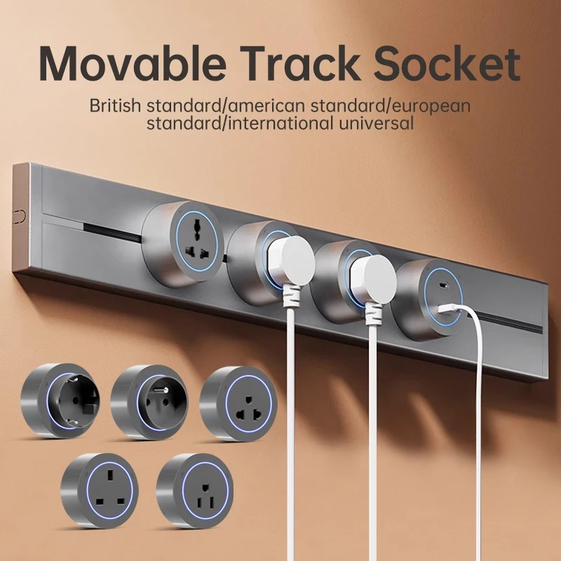 Commercial Kitchen Swing Door - Hidden Wall Socket Power Rail 40cm