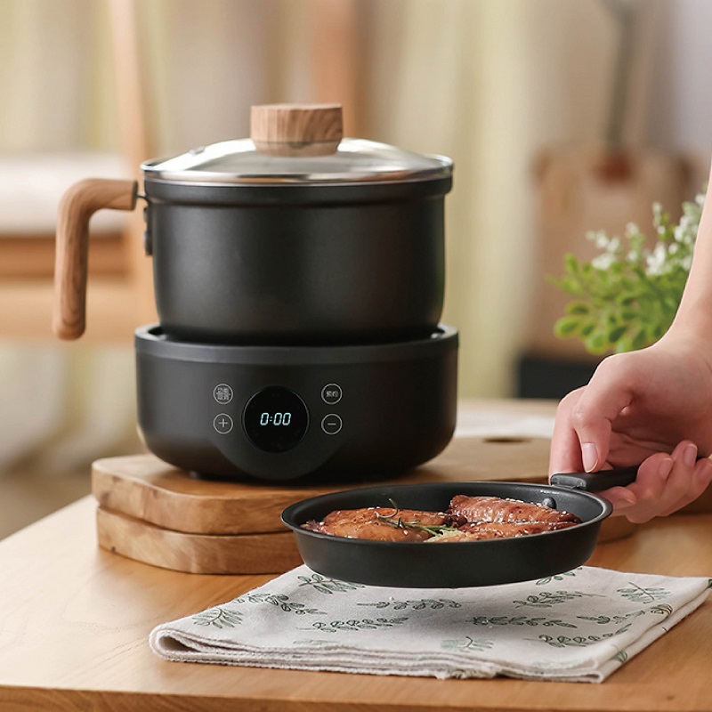 Soup Kettle Warmer - 110V/220V Multi-function Electric Cooking Pot Non-stick