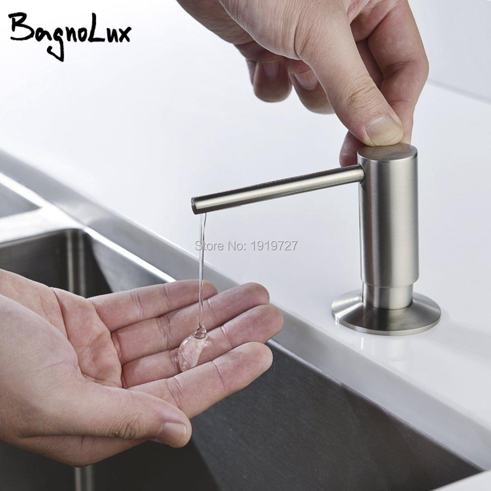 Commercial Quality Kitchen Faucet - Modern Brushed Nickel Lotion Dispenser 100%