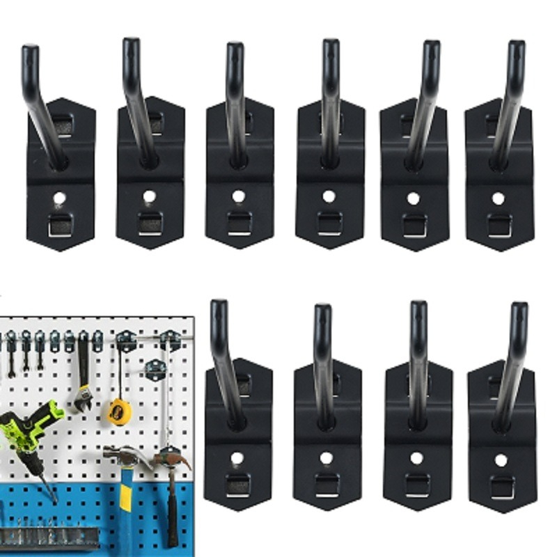 Commercial Kitchen Wall Shelves - 10Pcs/set 50mm Black Hole Board Hook