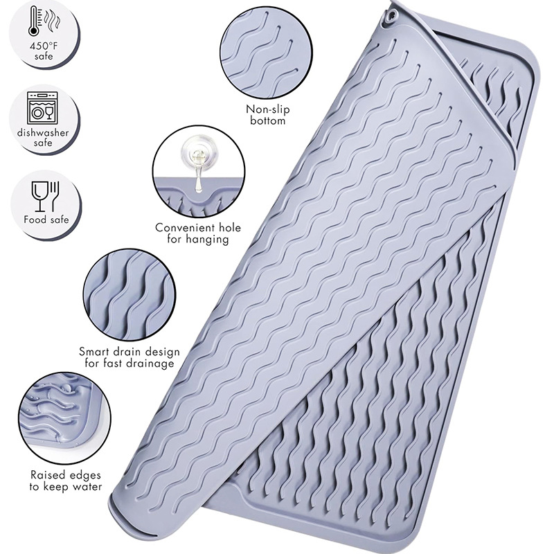 Kitchen Dish Drying Mat Large  - Commercial Kitchen Floor Drain 评论和价格