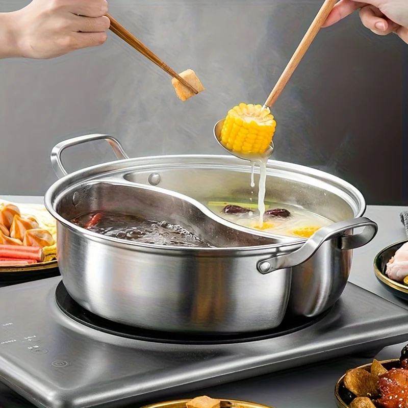304 Stainless Steel Twin Divid - Soup Kettle Warmer 评论和价格