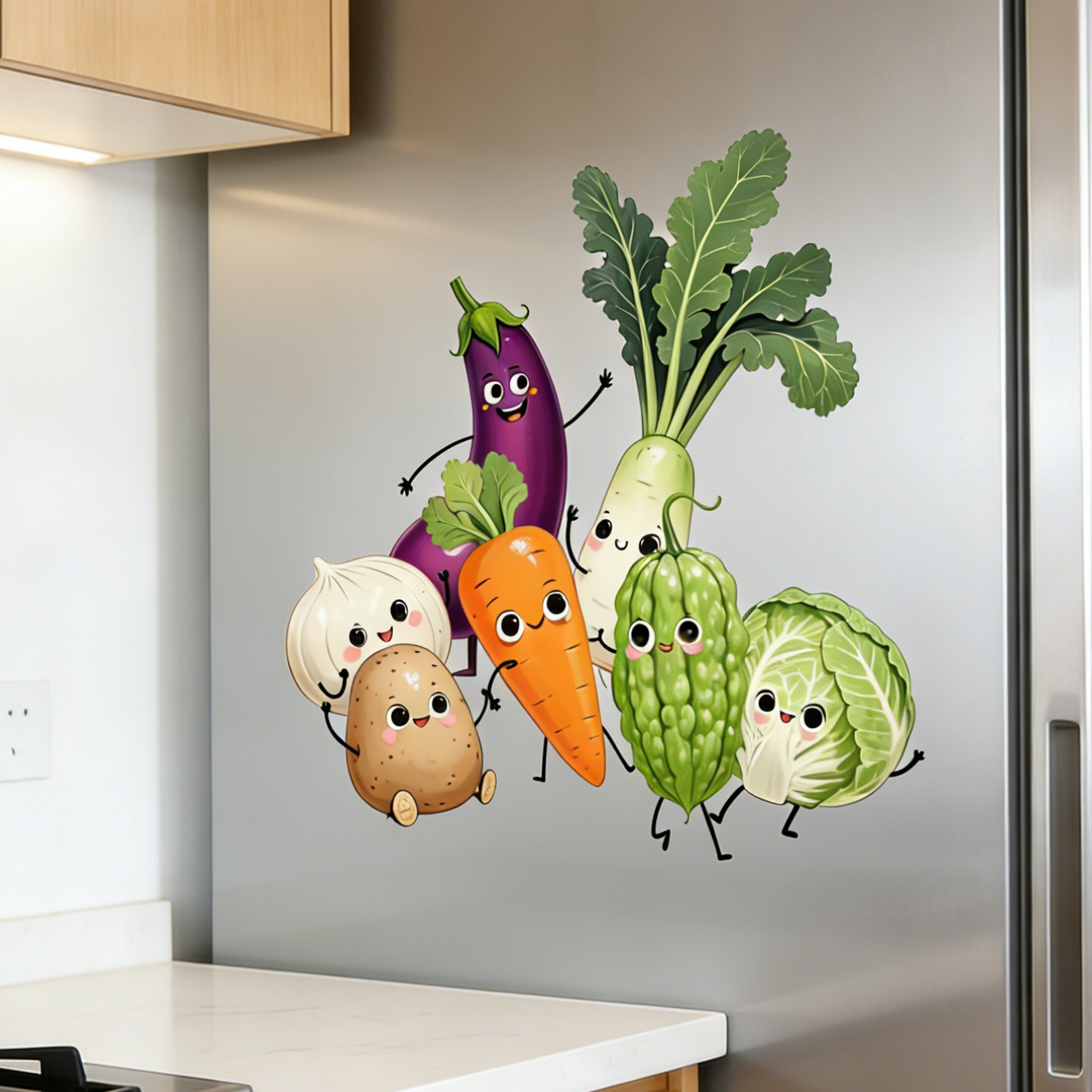 Emotionally Expressive Vegetab - Commercial Kitchen Wall 评论和价格