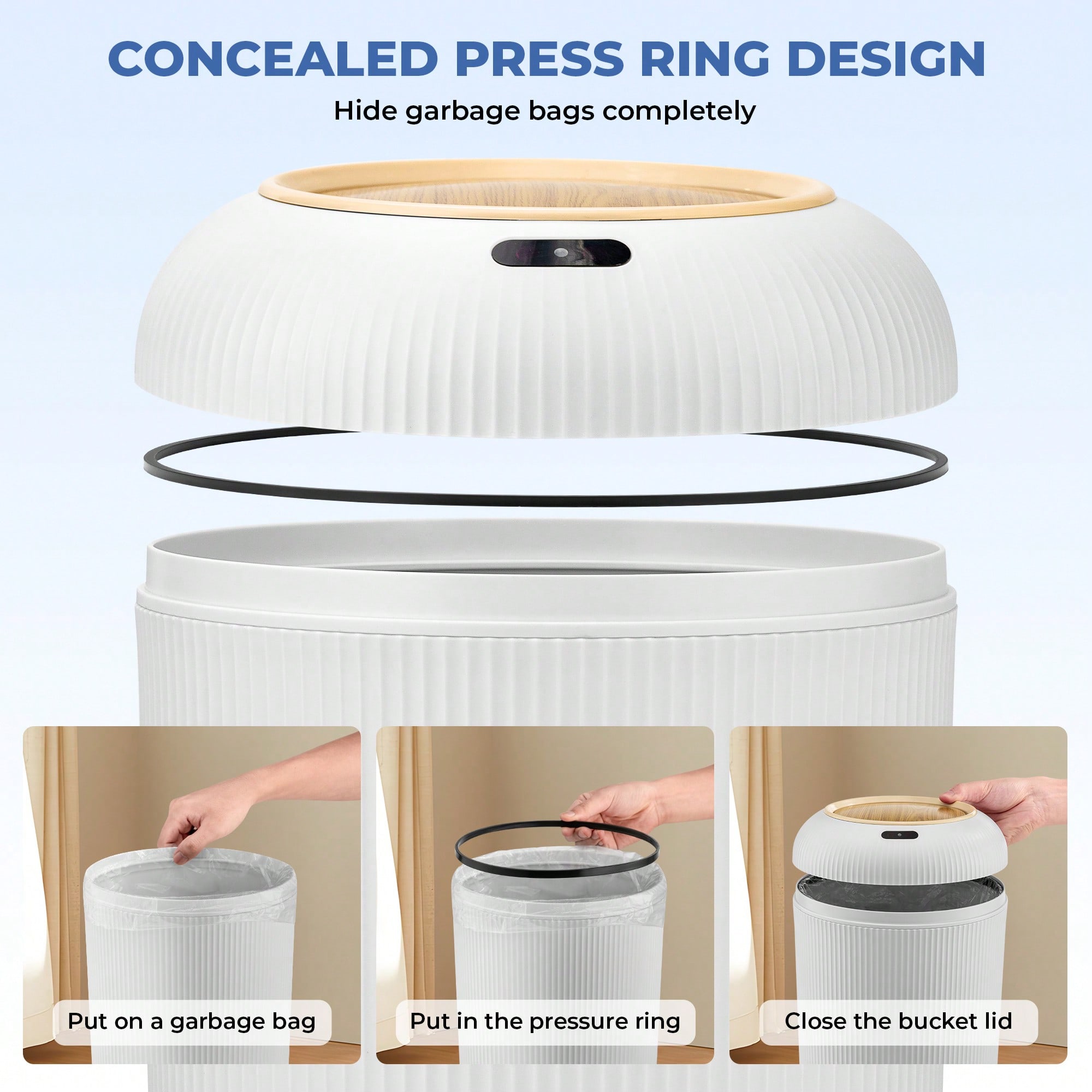 Motion Sensor Trash Can with L - Commercial Kitchen Bin 评论和价格