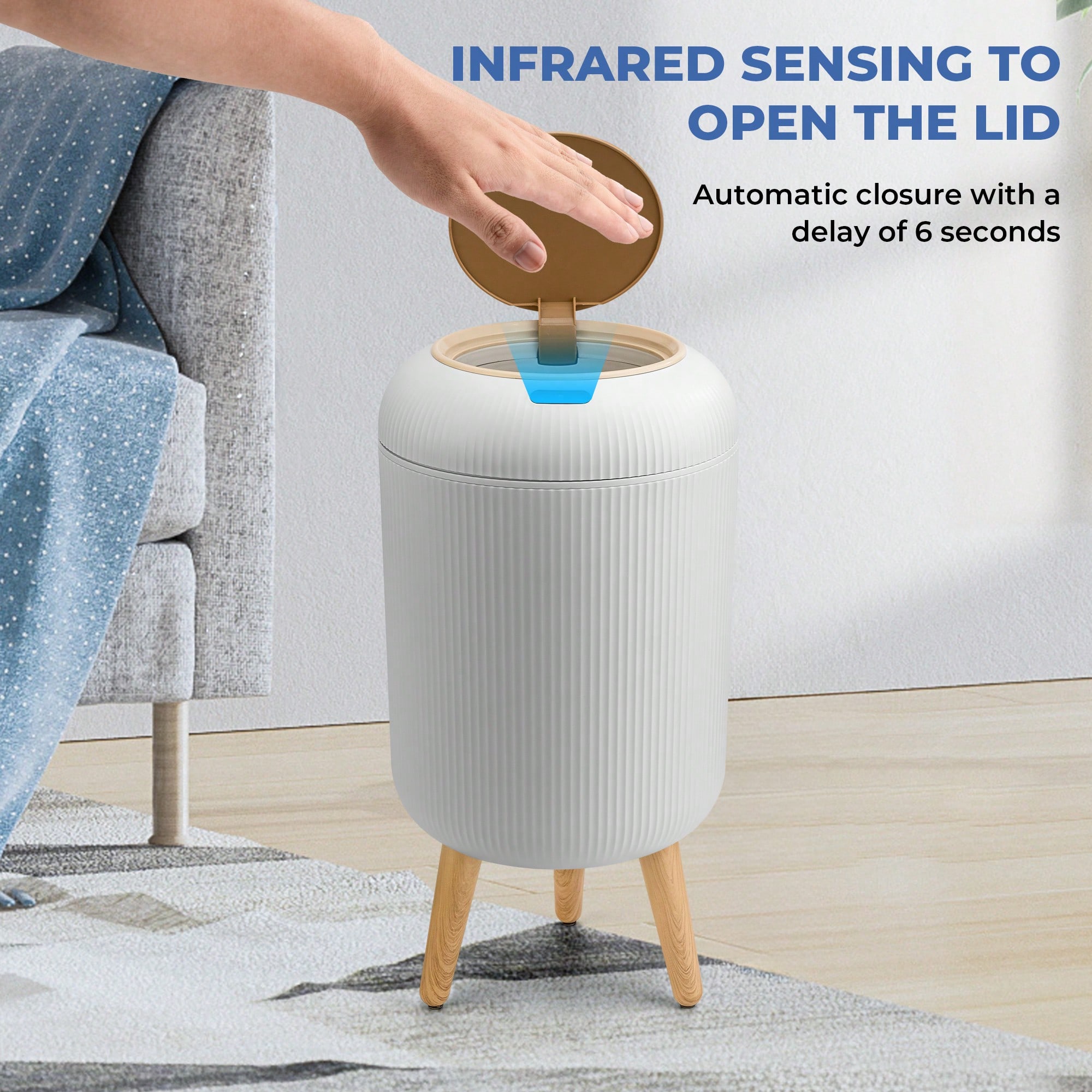 Motion Sensor Trash Can with L - Commercial Kitchen Bin 评论和价格