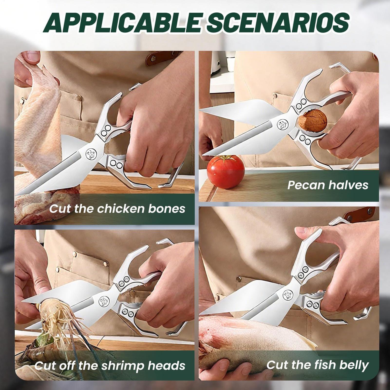 Stainless Steel Kitchen Shears - Commercial Kitchen Accessories 评论和价格