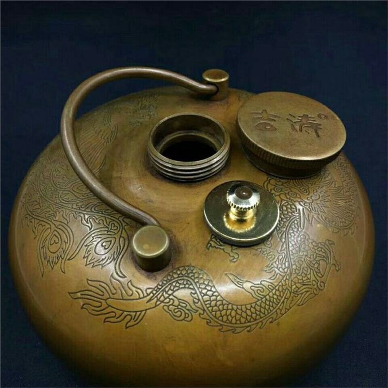 Dragon and Phoenix Brass Hand  - Soup Kettle Warmer 评论和价格