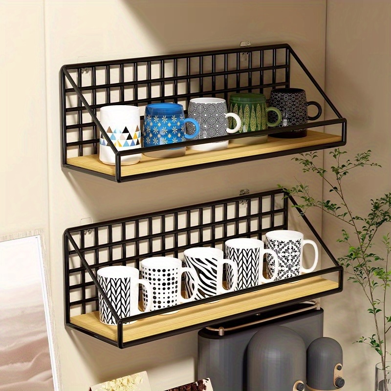 Wall Mounted Storage Basket Me - Commercial Kitchen Wall Shelves 评论和价格