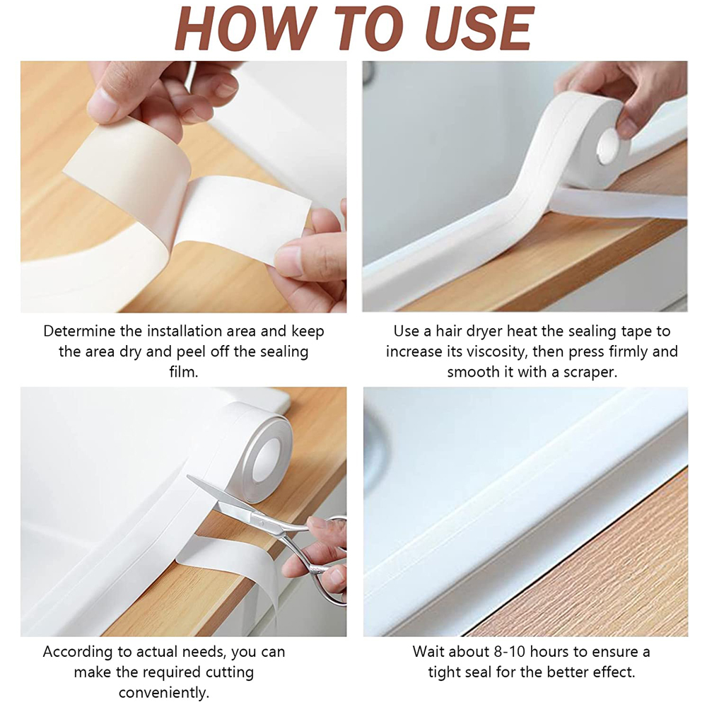 3.2M Bath Caulk Tape Self Adhe - Commercial Kitchen Wall 评论和价格