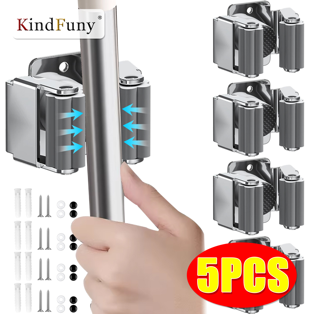 Stainless Steel Mop Clip Holde - Commercial Kitchen Wall Shelves 评论和价格
