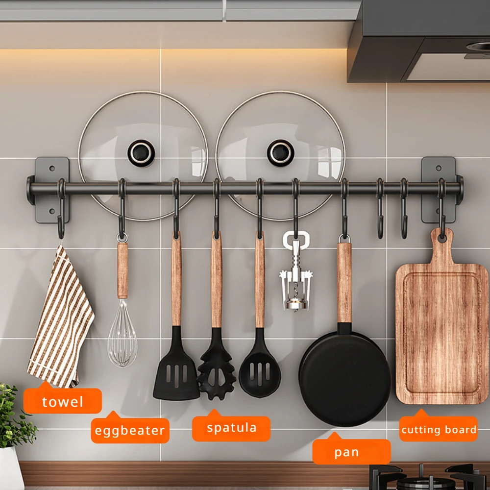 No punch Kitchen Hook Rack Sta - Commercial Kitchen Wall Shelves 评论和价格