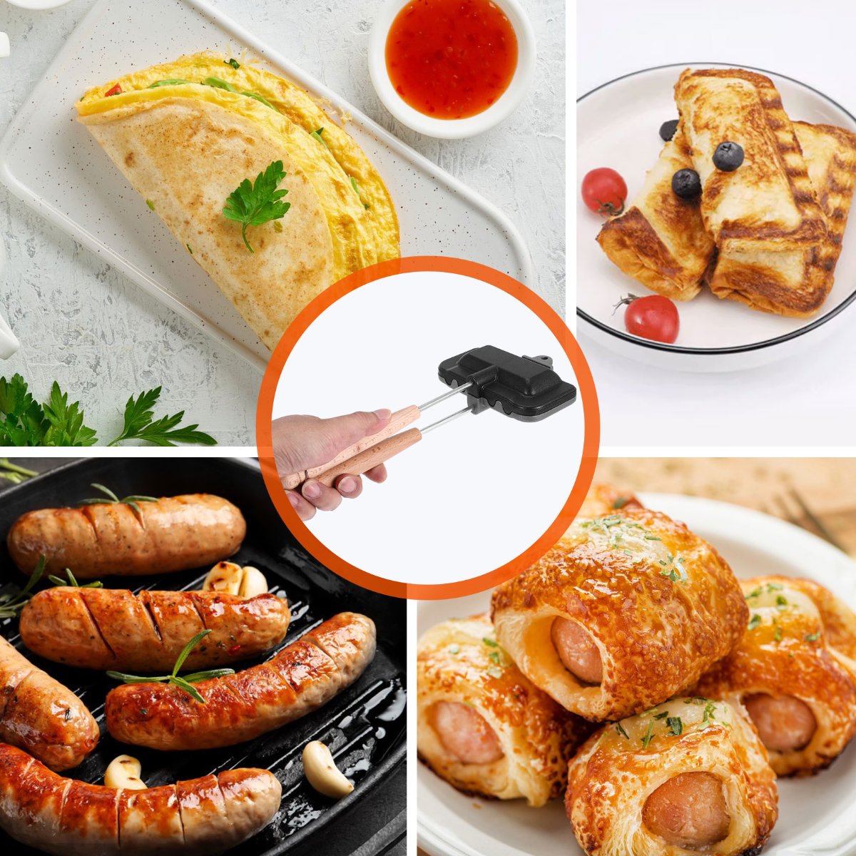 ABUD-Double-Sided Sandwich Bak - Sandwich Press Panini 评论和价格
