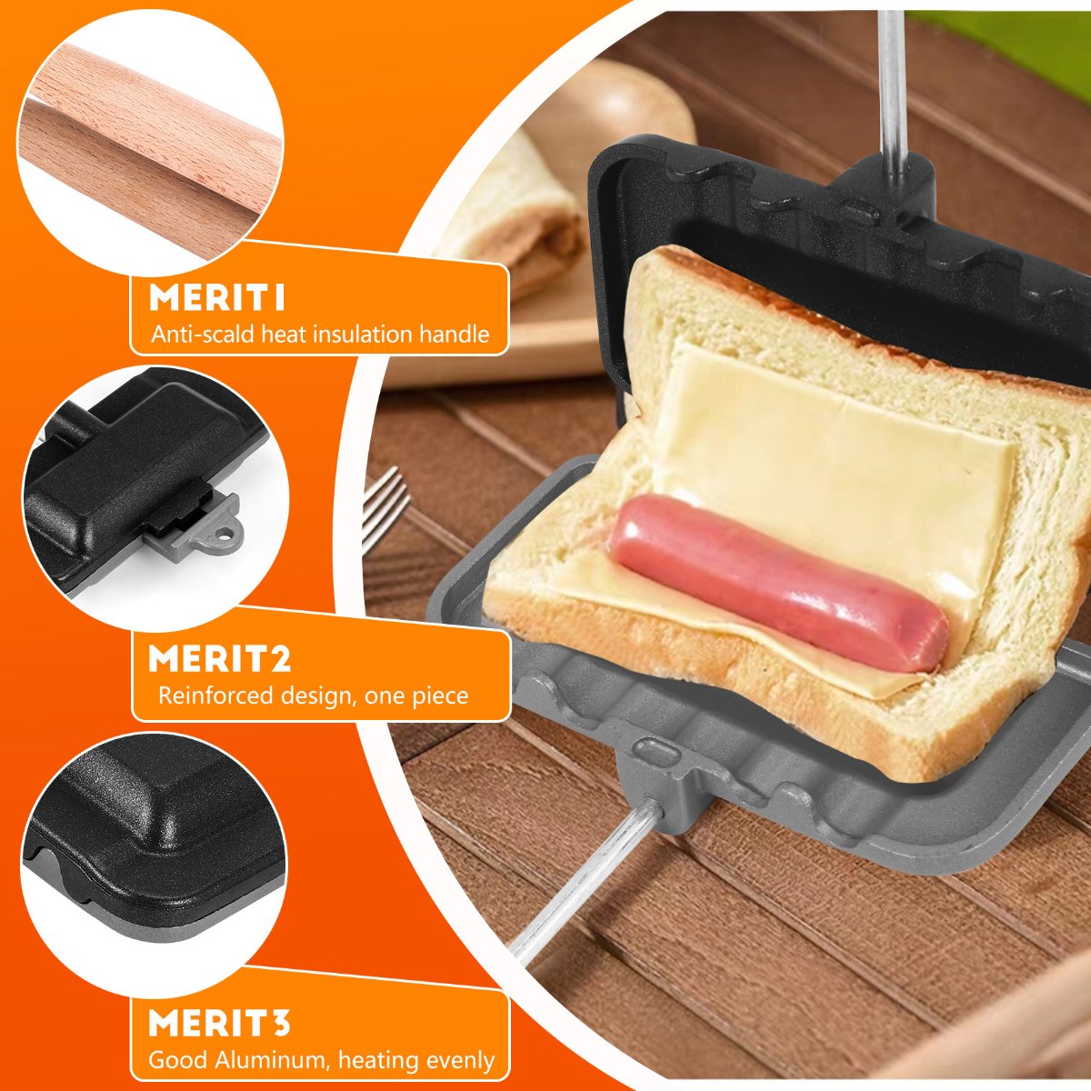 ABUD-Double-Sided Sandwich Bak - Sandwich Press Panini 评论和价格