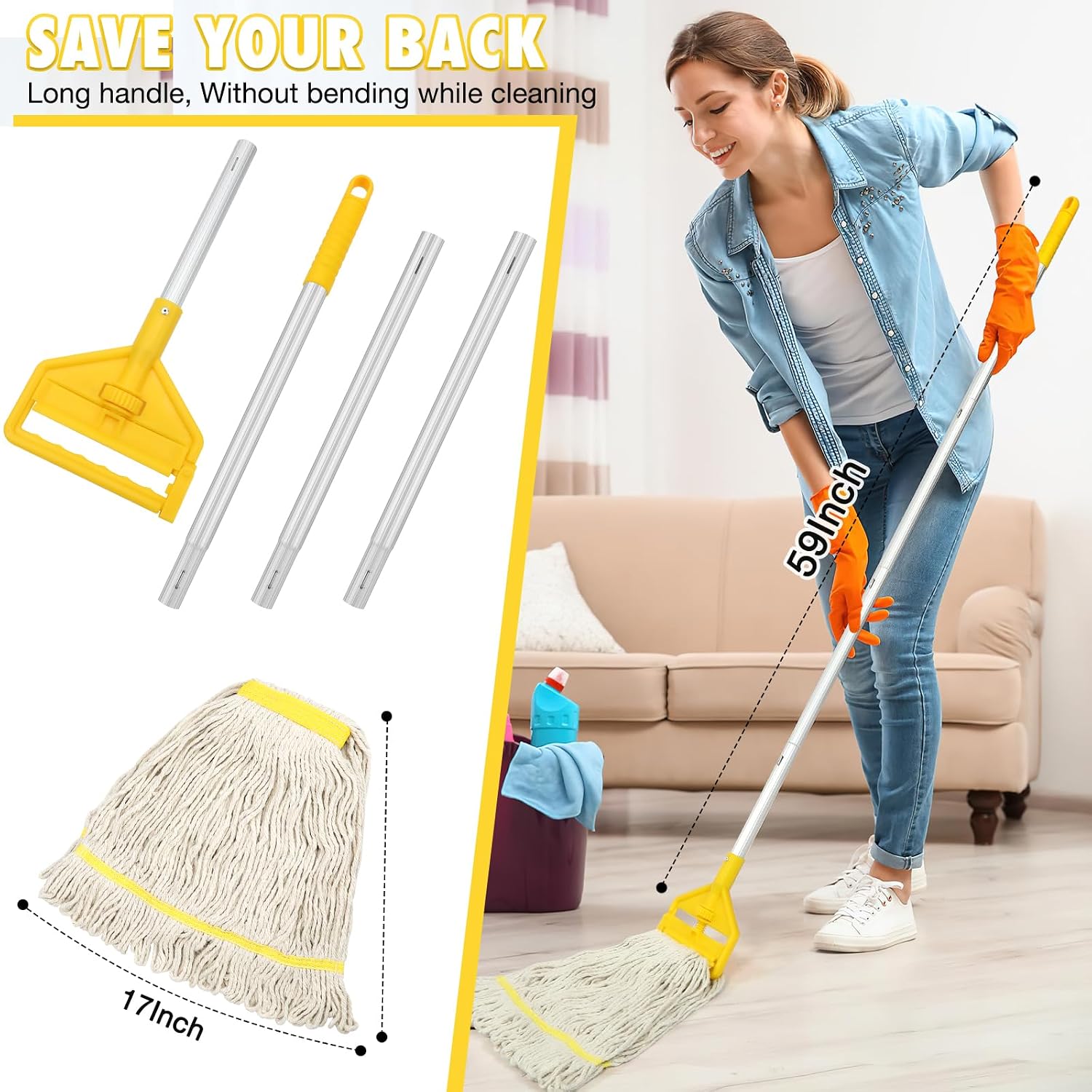 Commercial Mop Heavy Duty Indu - Commercial Kitchen Tile Flooring 评论和价格