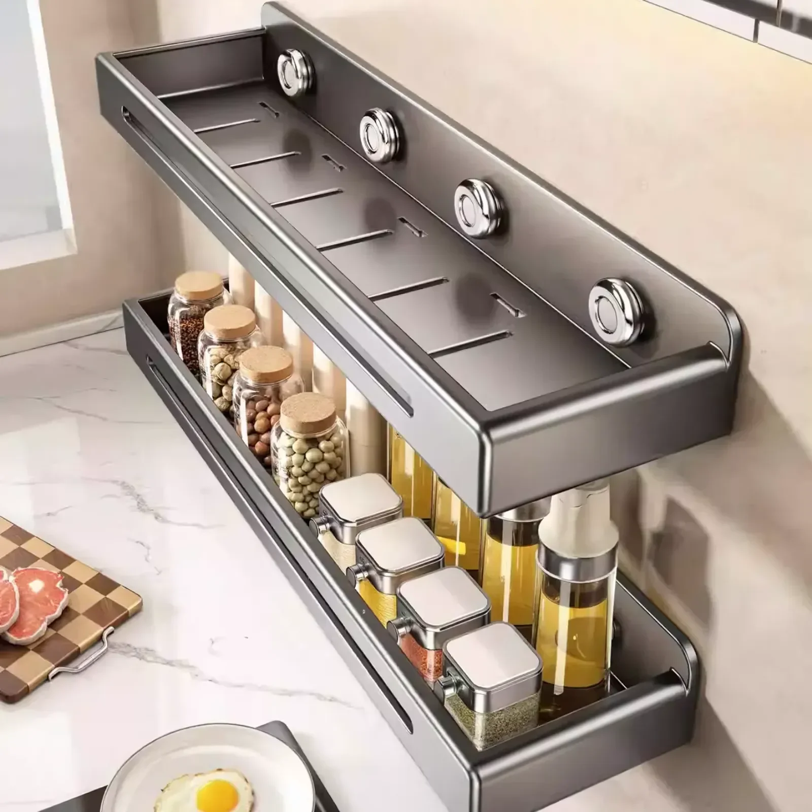 Wall Mount Bathroom Rack Bathr - Commercial Kitchen Wall Shelves 评论和价格