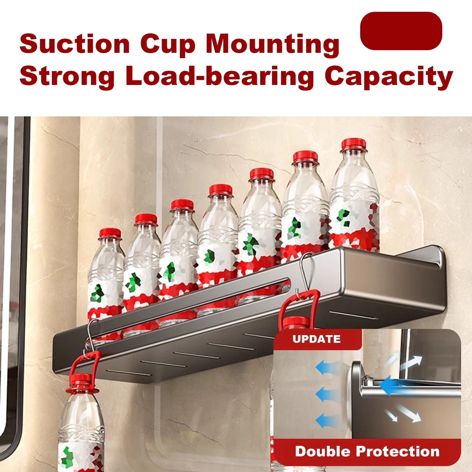 Wall Mount Bathroom Rack Bathr - Commercial Kitchen Wall Shelves 评论和价格
