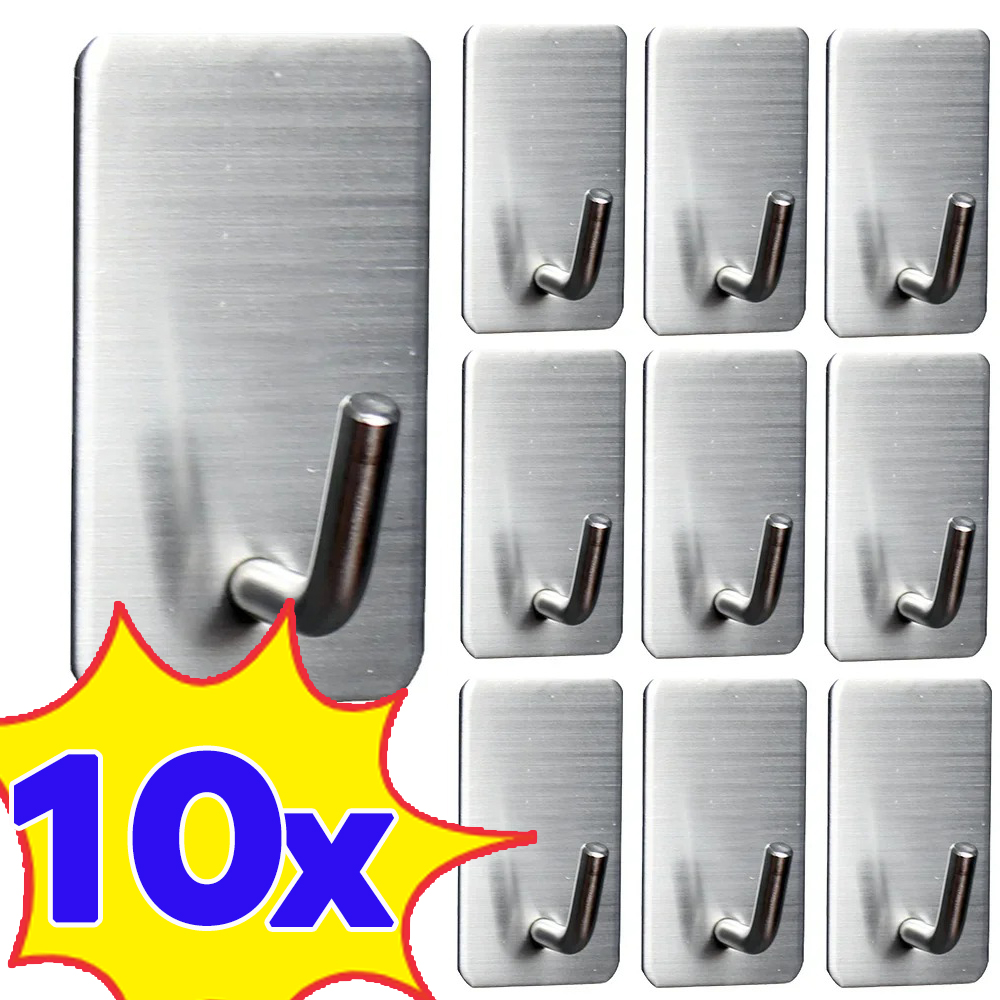 1-10Pcs Self Adhesive Hook Sta - Commercial Kitchen Wall Shelves 评论和价格