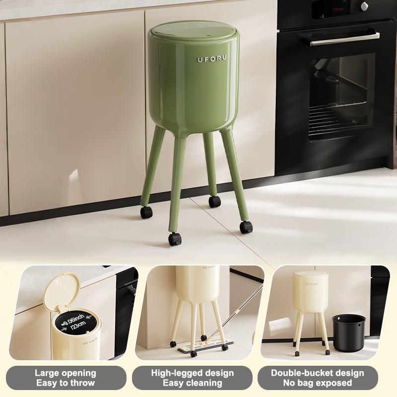 UFORU Tall Standing Trash Can  - Commercial Kitchen Bin 评论和价格