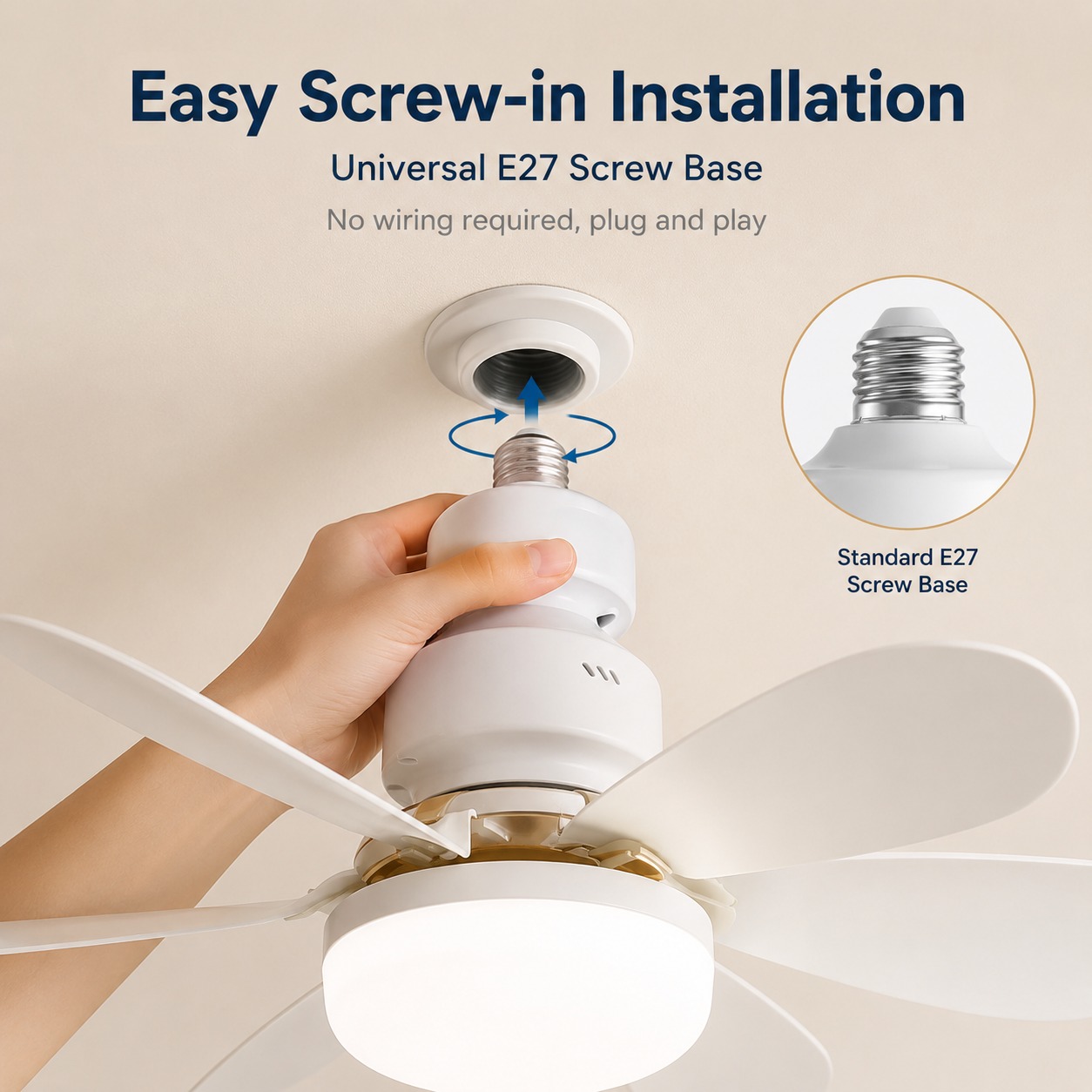 2026 New E27 Ceiling Fan Light - Commercial Kitchen Lighting 评论和价格