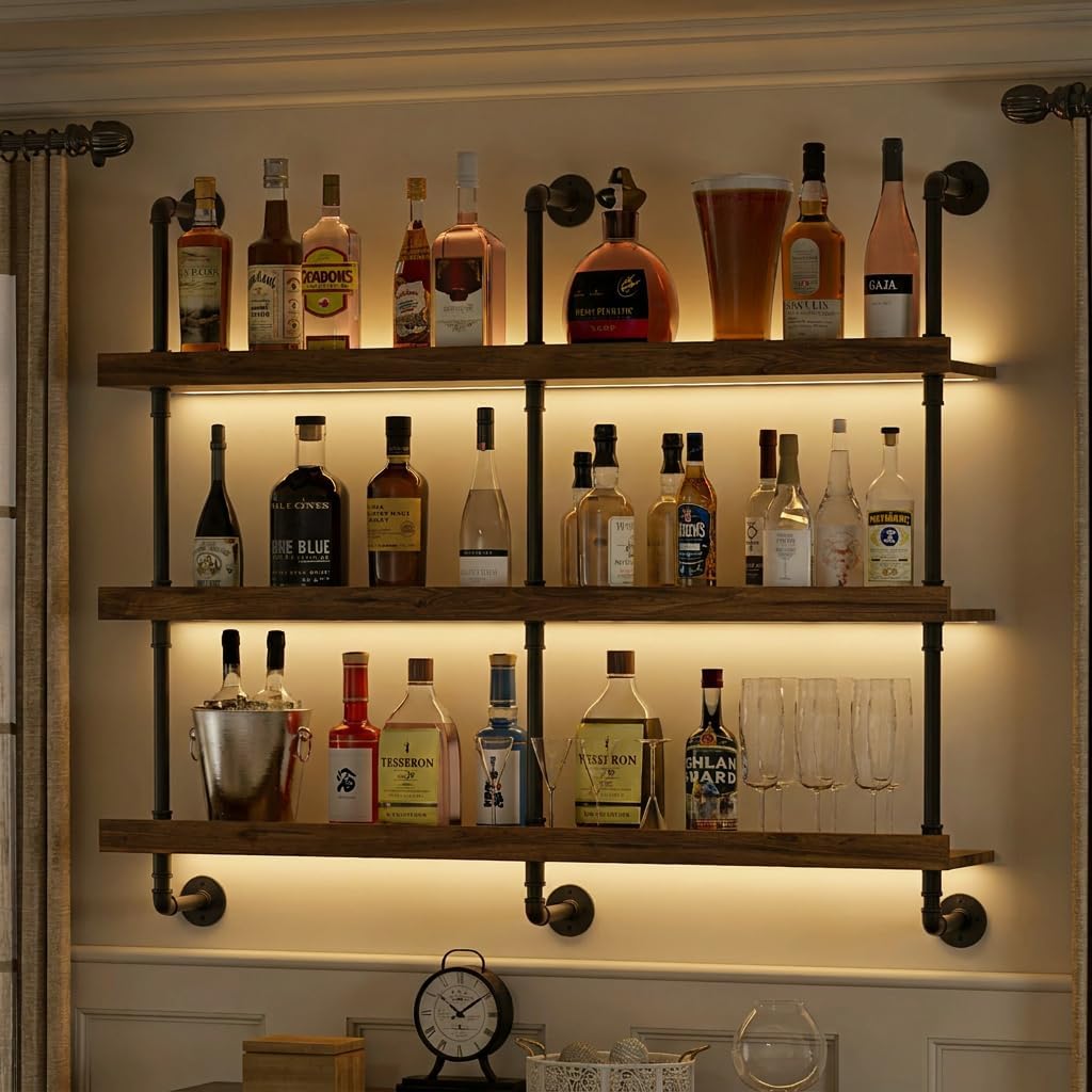 Wall Mounted Wine Rack With LE - Commercial Kitchen Lighting 评论和价格