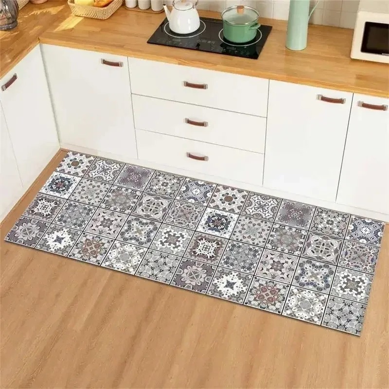 Blue Yellow Vintage Tile Colla - Commercial Kitchen Tile Flooring 评论和价格