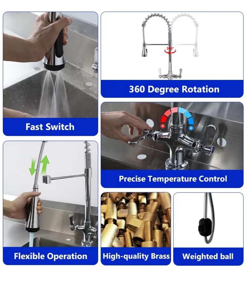 High-quality classic hotel pul - Commercial Quality Kitchen Faucet 评论和价格