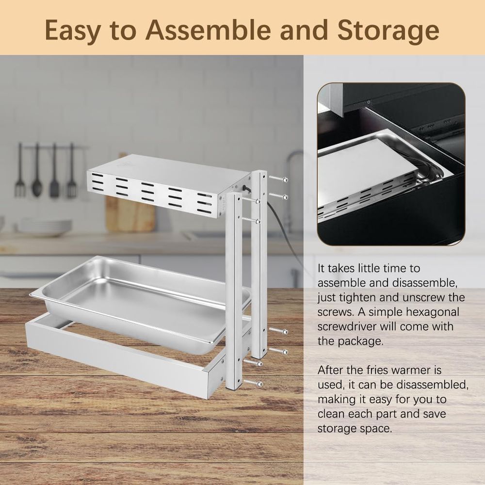 French Fry Warmer, Commercial  - Commercial Kitchen Accessories 评论和价格