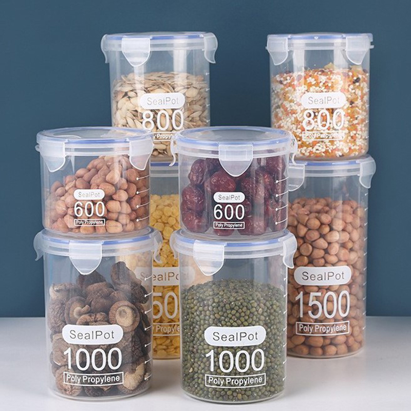 1-4PCS Sealed Jars With Scale  - Commercial Kitchen Refrigerator 评论和价格