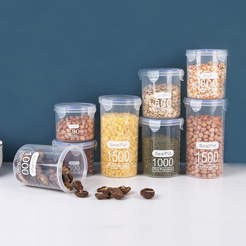1-4PCS Sealed Jars With Scale  - Commercial Kitchen Refrigerator 评论和价格
