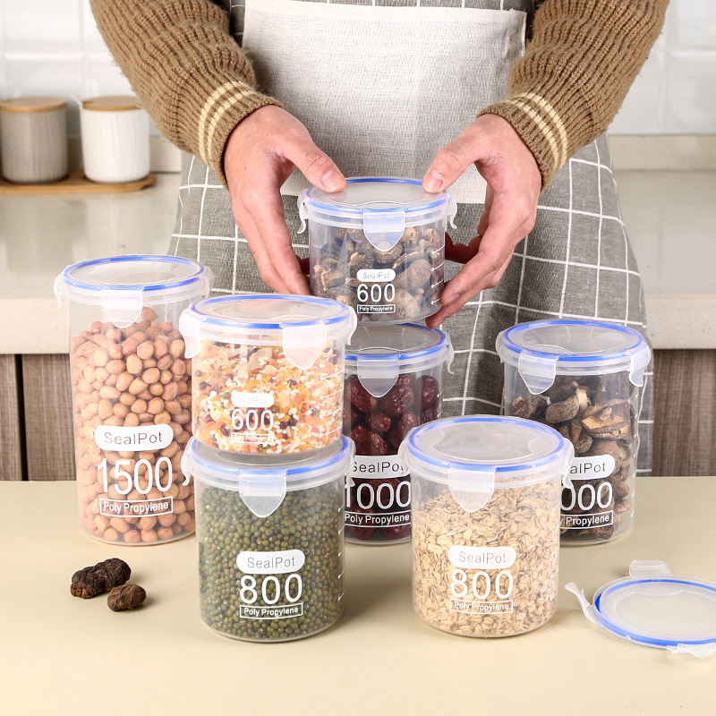 1-4PCS Sealed Jars With Scale  - Commercial Kitchen Refrigerator 评论和价格