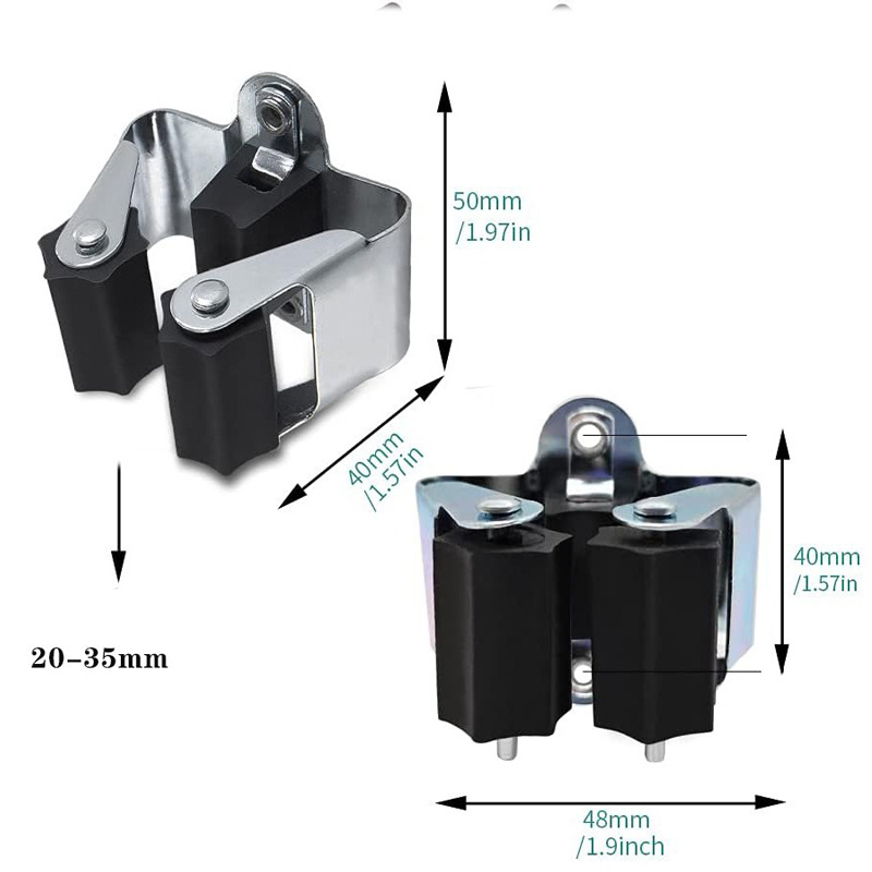 1/4pcs Broom Hanger Mop Holder - Commercial Kitchen Wall Shelves 评论和价格